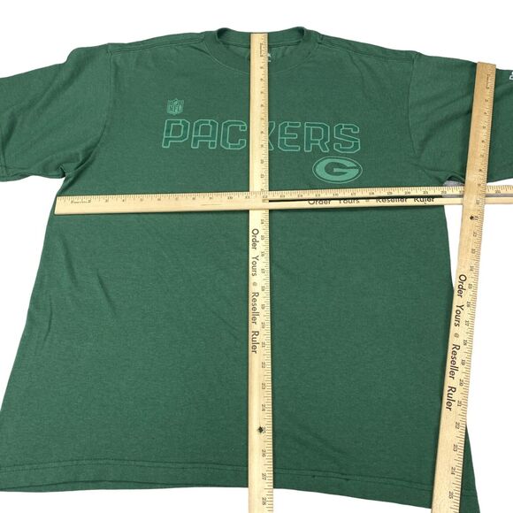 Green Bay Packers T Shirt Mens Medium Green Reebok NFL Football Sports Crew Neck - Picture 3 of 11